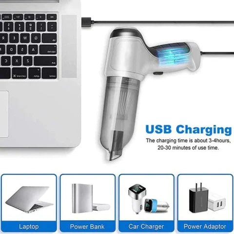 3-in-1 Portable Car Vacuum Cleaner or Air Duster